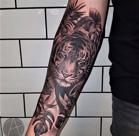 tiger forearm tattoo|tiger forearm tattoo men.